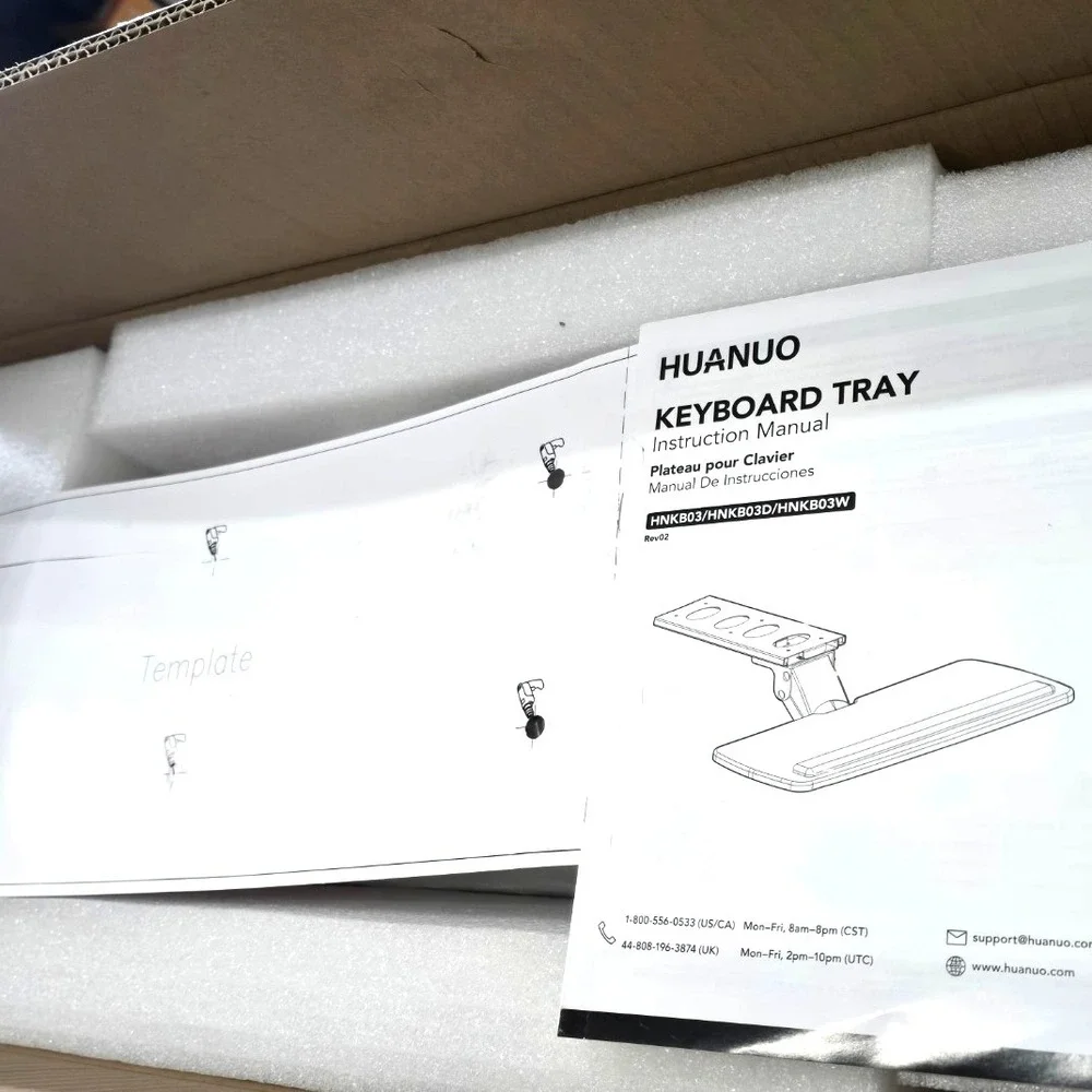 HUANUO Adjustable Keyboard Tray Under Desk 25
